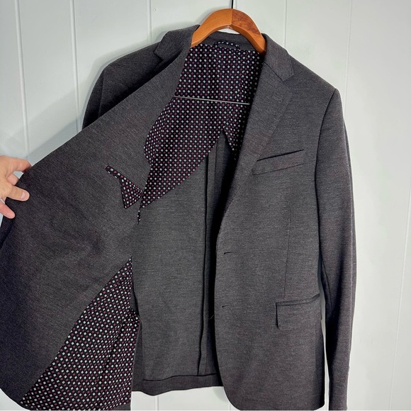 Ike Behar Brown Softshell Knit Sport Coat/Blazer - Picture 5 of 12